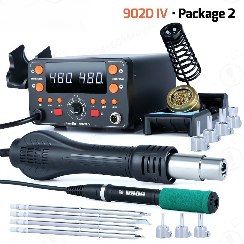 สถานีบัดกรีลมร้อน 902D-IV 775W - Hot Air Rework Station T12 บทวิจารณ์และราคา