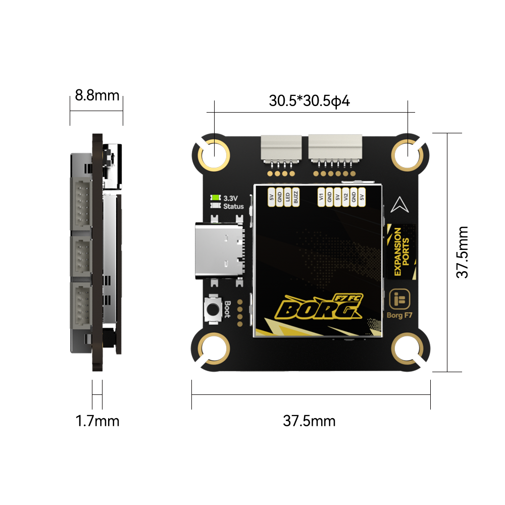 ชุดควบคุมการบิน FPV IFlight Bo - Fpv Flight Controller F7 Stack 60A บทวิจารณ์และราคา