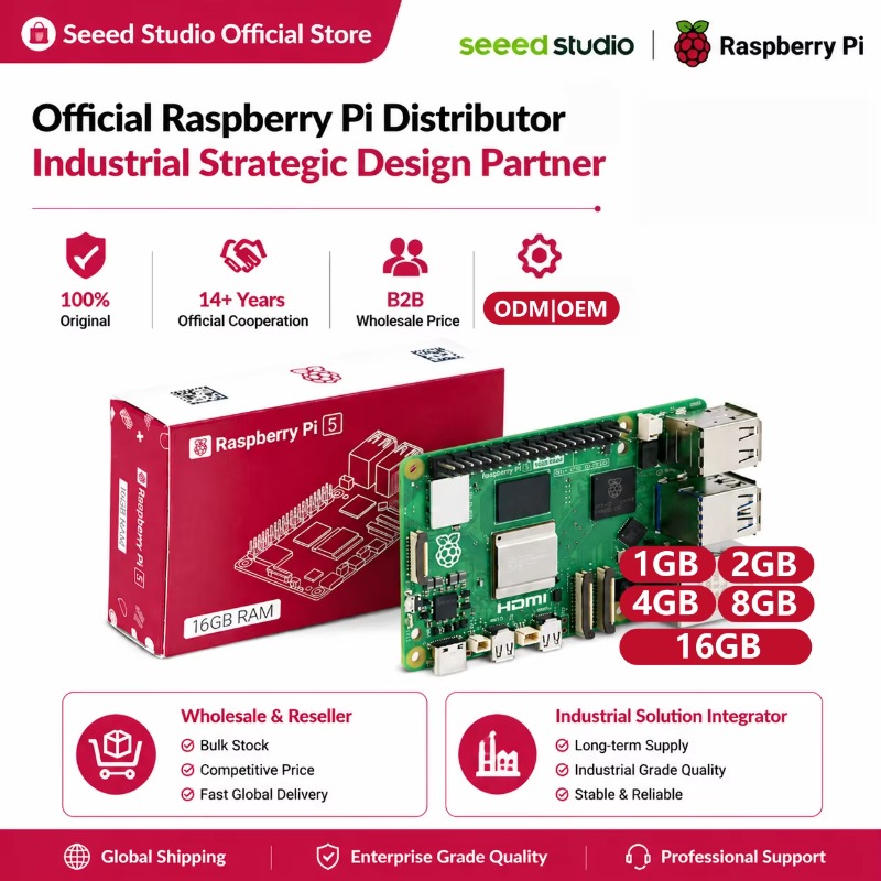 สินค้าขายส่ง ของแท้ ชุดบอร์ดพั - Raspberry Pi 5 8Gb Kit บทวิจารณ์และราคา
